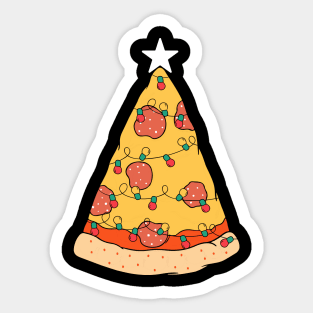 Pizza Christmas Tree Sticker
